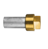 Pencil anode complete with brass plug th.1-1/4''bspt  for Caterpillar - Ø 28 L.55 - 02026T - Tecnoseal